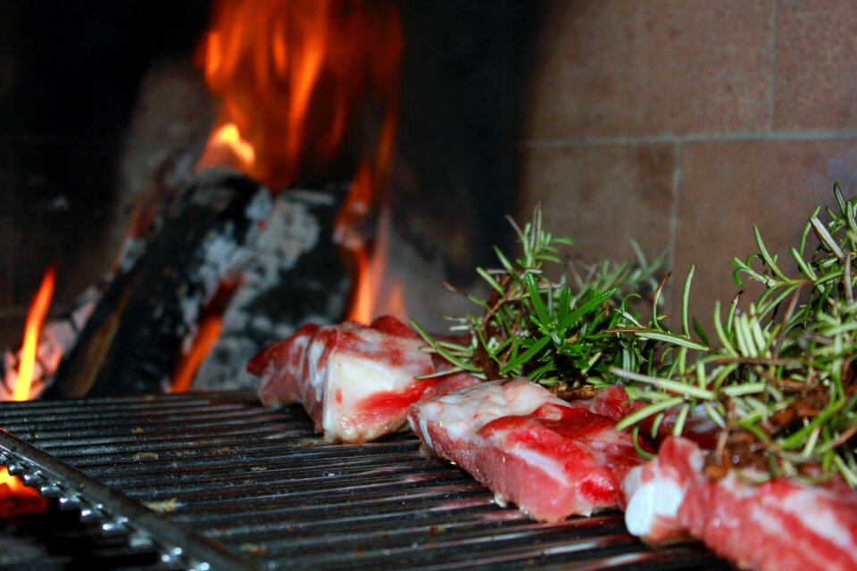 Embers fire rosemary