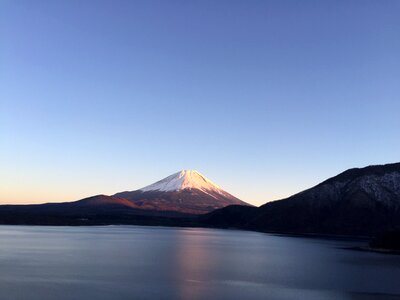 Mt fuji upside down fuji reflection photo