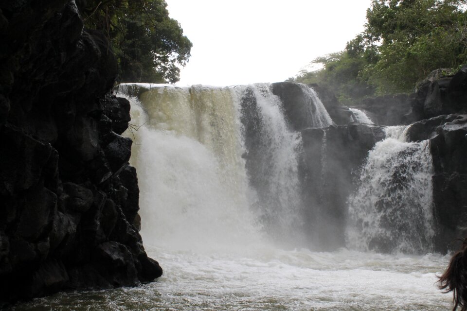 Mauritius gray waterfall