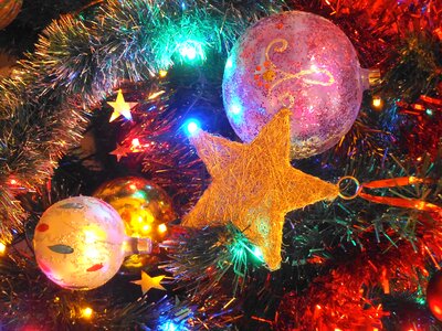 Christmas tree christmas decorations star photo