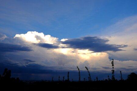 Dark clouds mood landscape photo