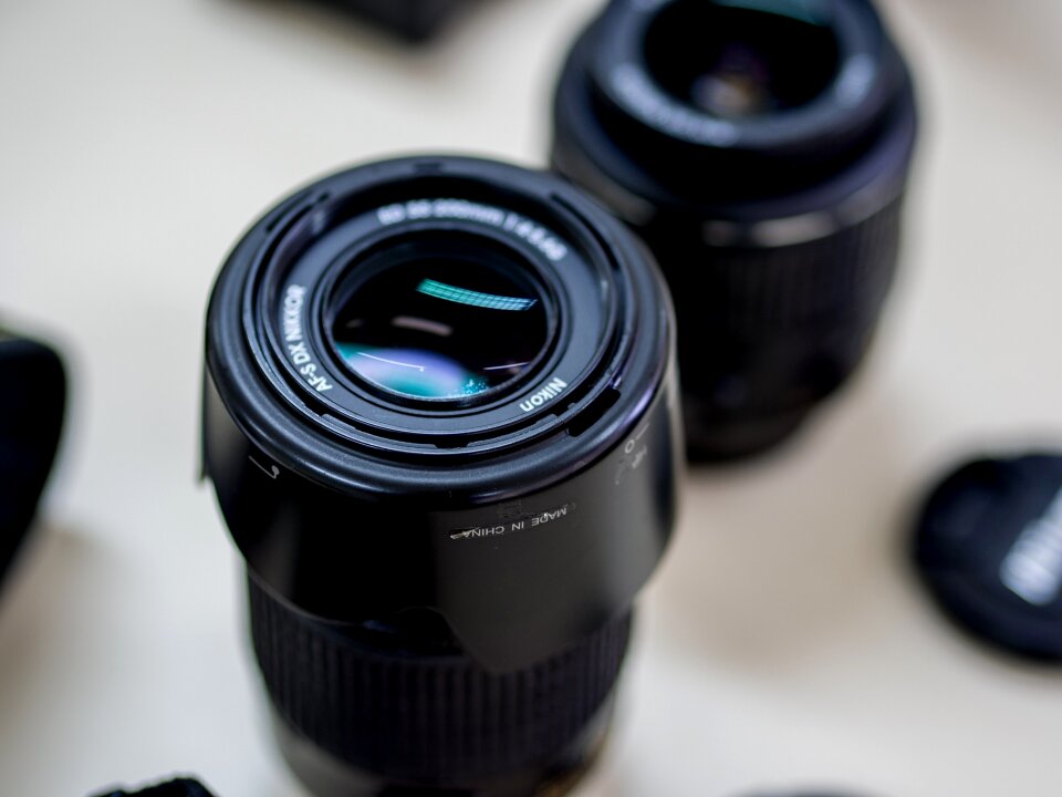 Camera nikon objective