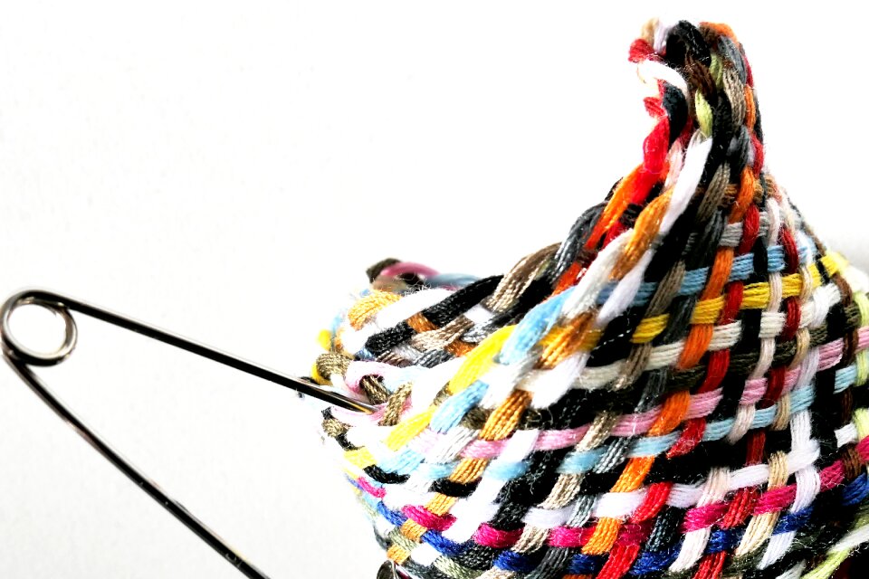 Safety pin sew fabric