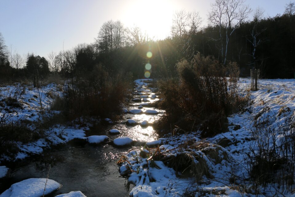 Winter water waterfall