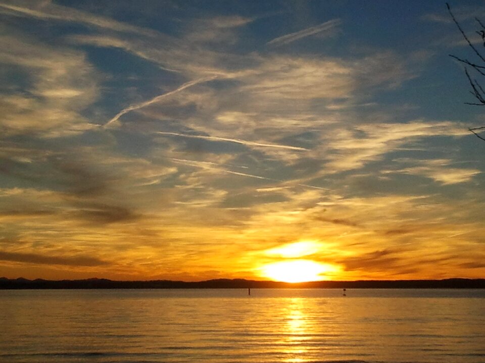 Water mood abendstimmung