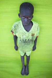 Boy young child black skin photo