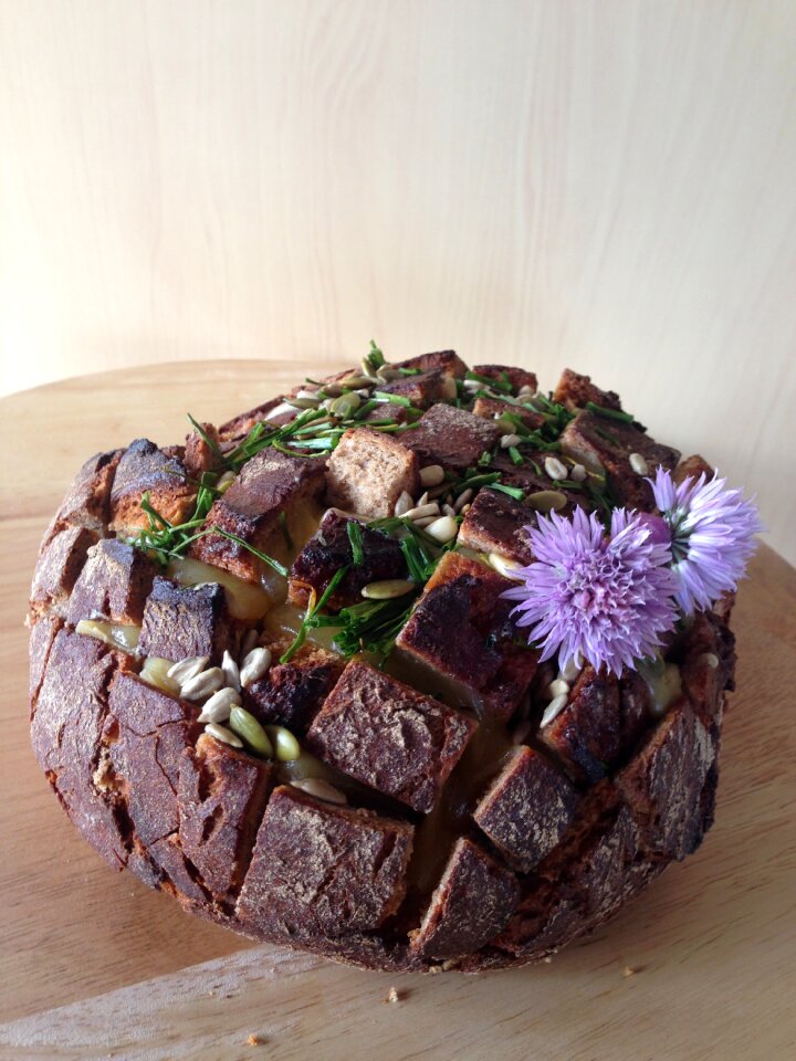 Flowers cheese cheese bread