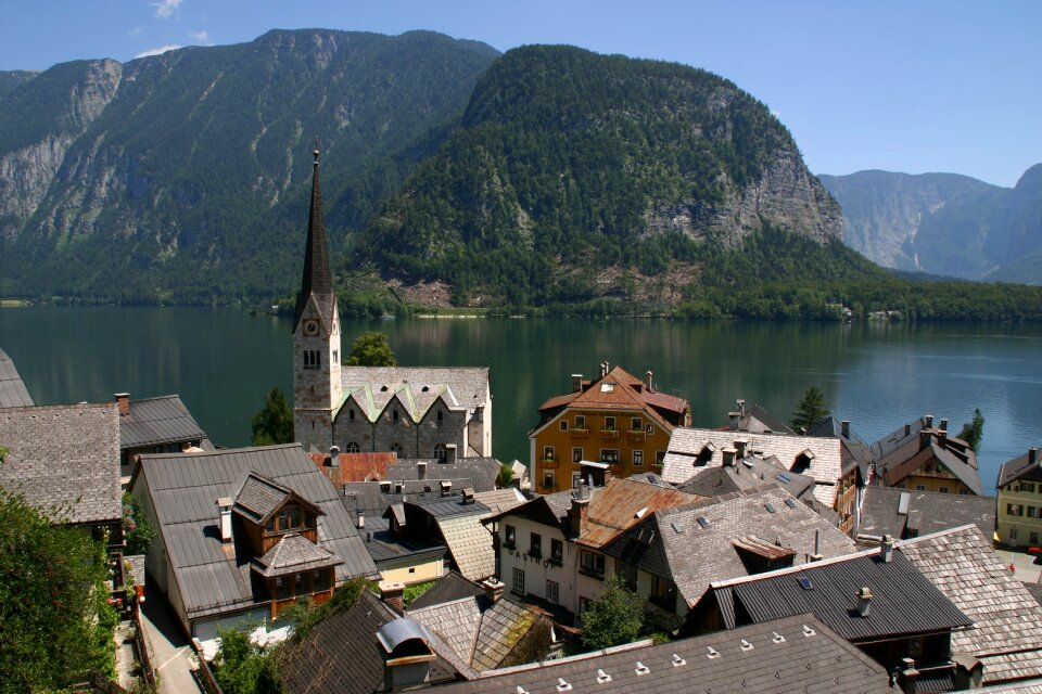 Mountains water village