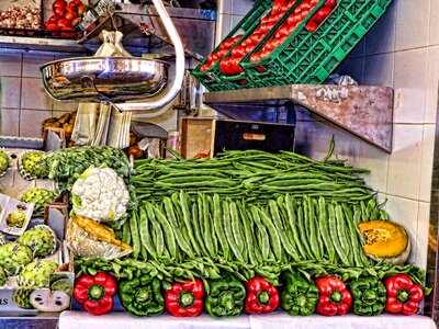 Green pepper vegetable market photo