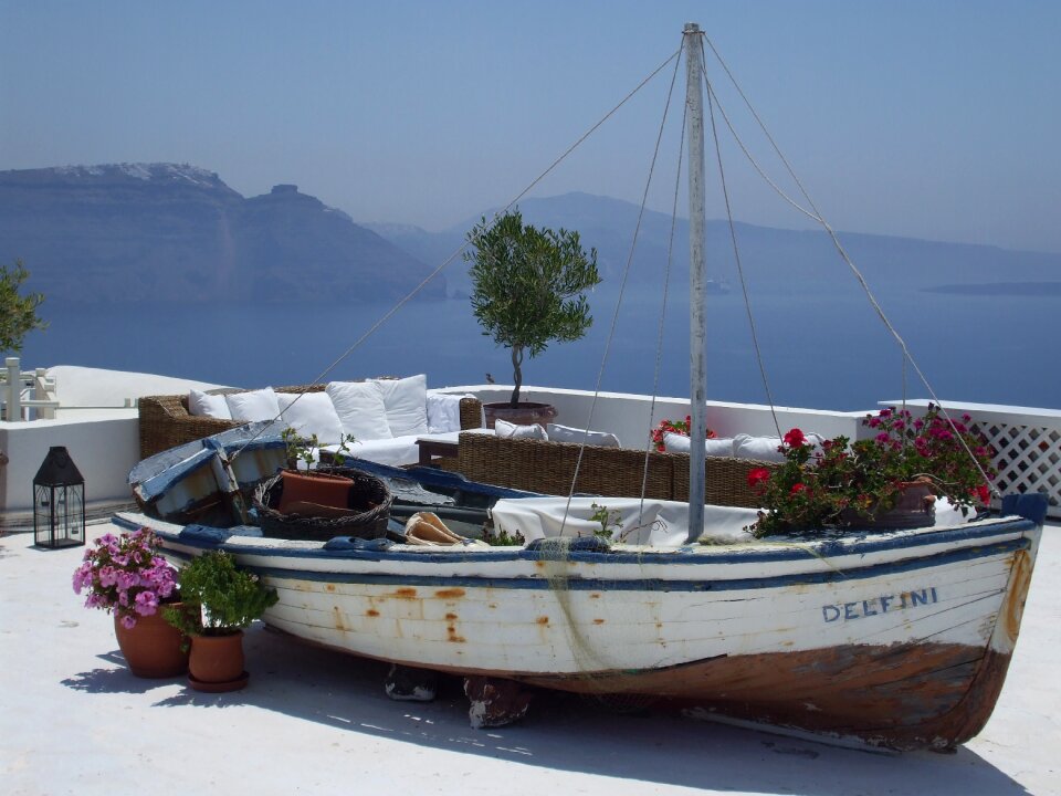 Boat santorini greece