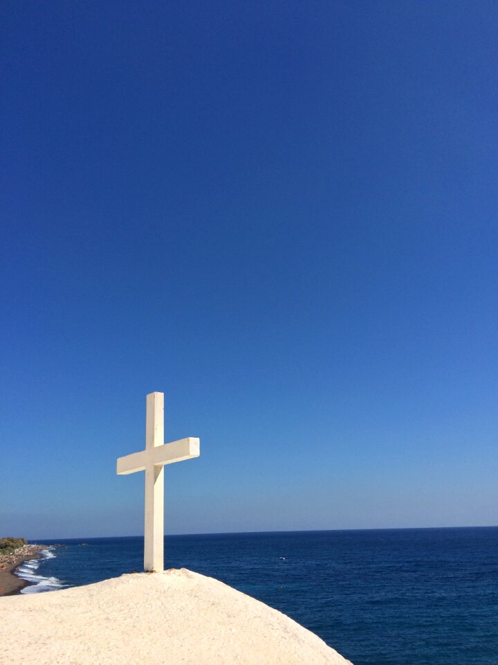 Blue sky cross greece