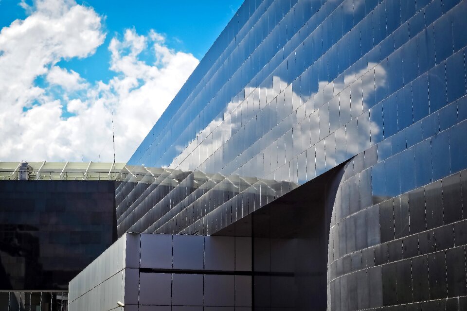 Modern facade sky photo