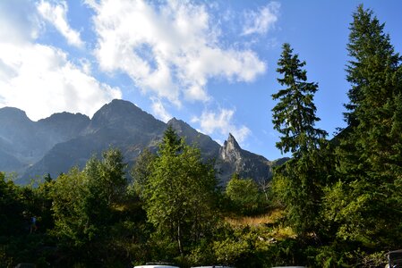 Landscape top view polish tatras