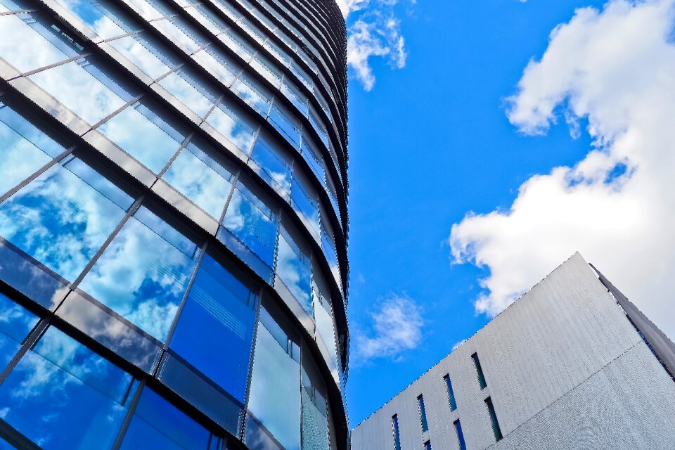 Modern facade sky