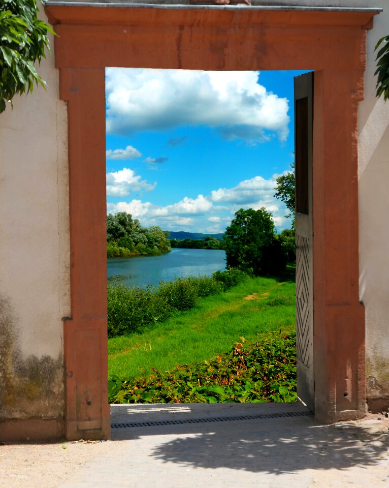 Historically building wooden door