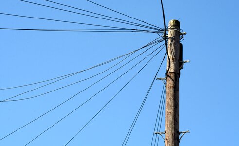 Elektriciteitsmast high voltage cable photo