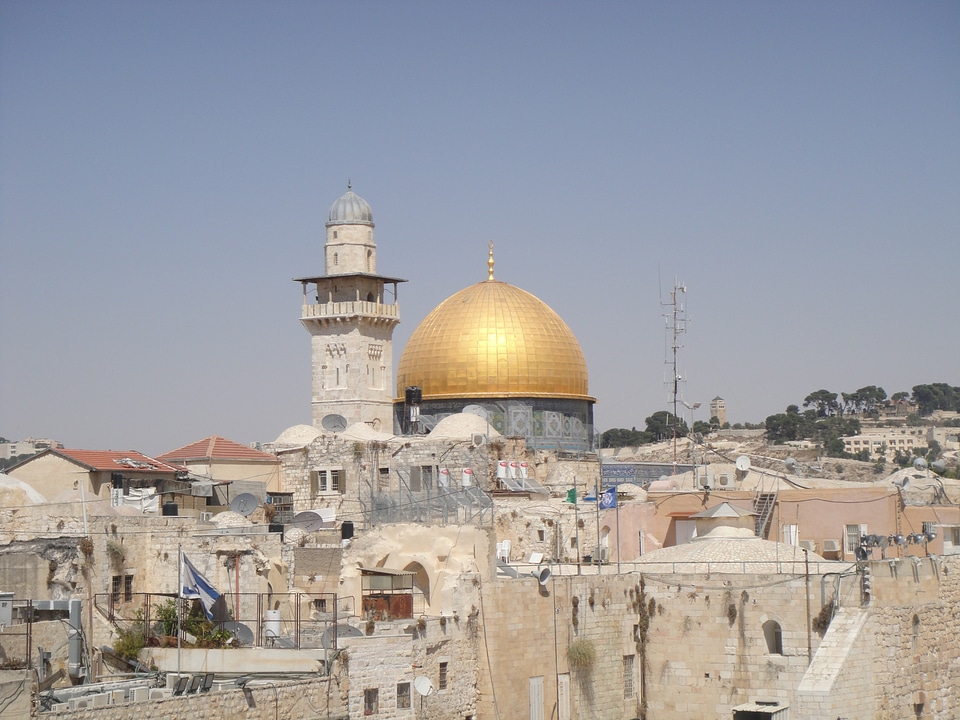 Mosque gold minaret