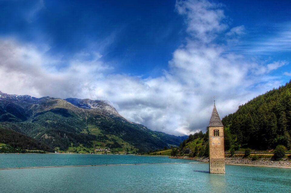 Alm clouds alpine