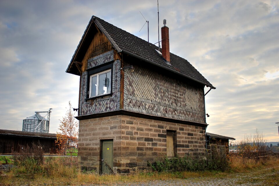 Old worn out old signal box historic preservation