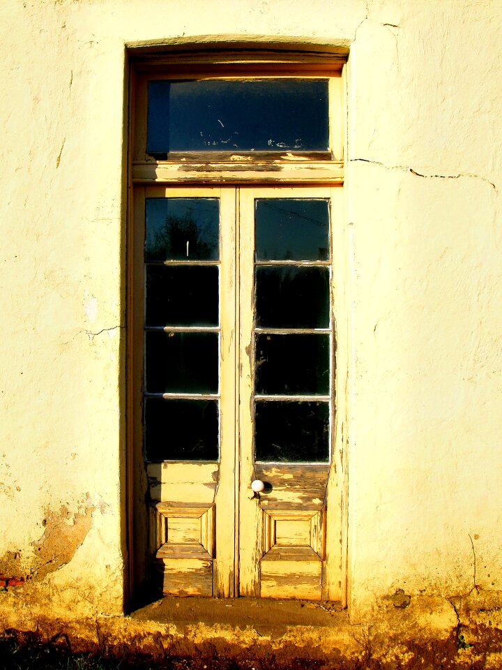 Country door french door old wall