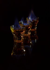 Alcohol fire flame