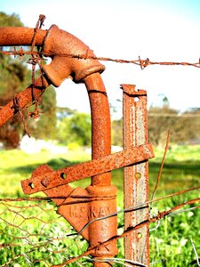 Old gate farm gate rusty iron photo