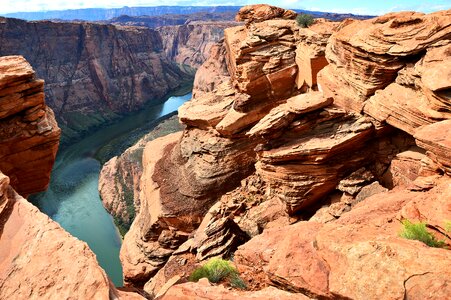 Colorado river horseshoe bend rock photo