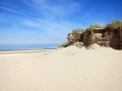 Sand dune sky blue photo
