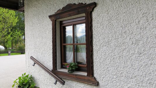 Old window wall wooden photo