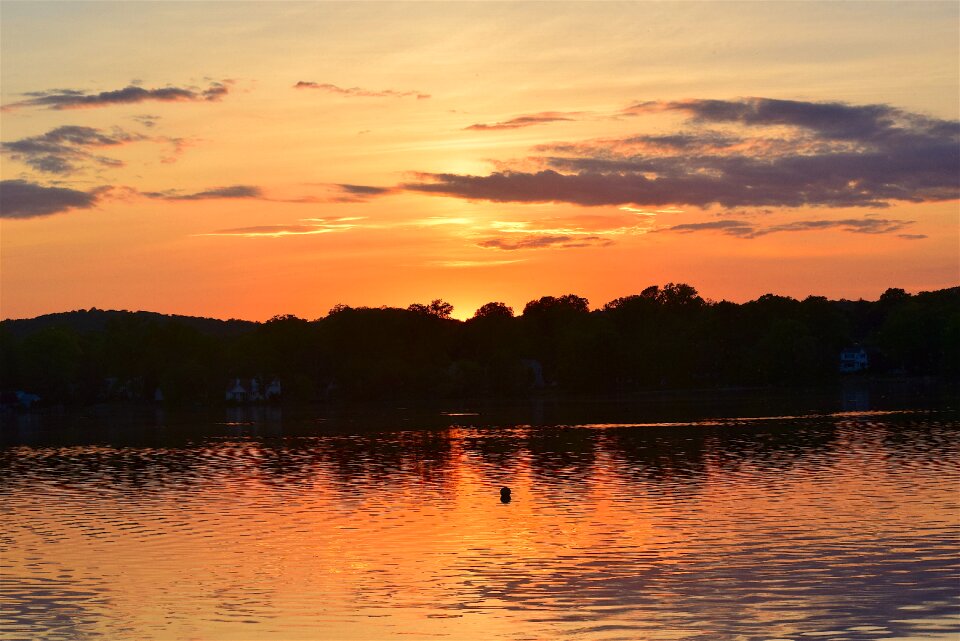 Sky orange reflection
