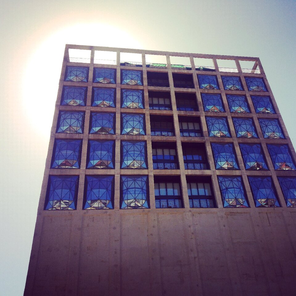 Silo hotel windows