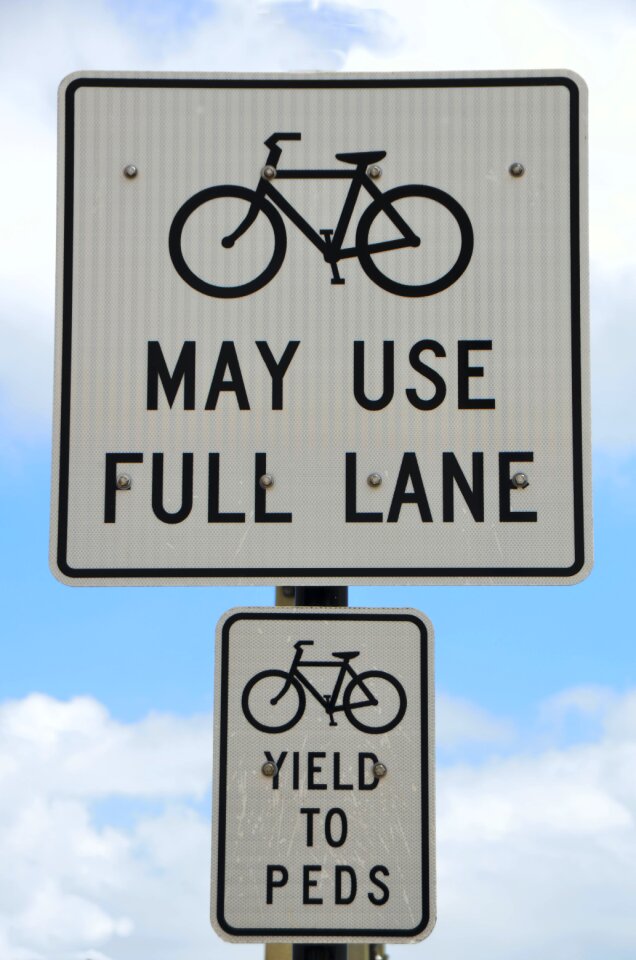 Signage bicycle road