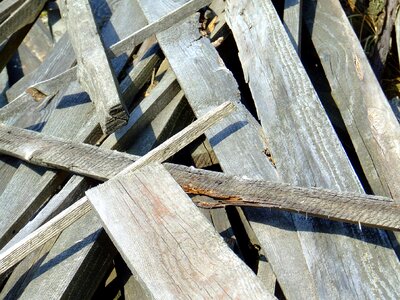 Wooden old battens