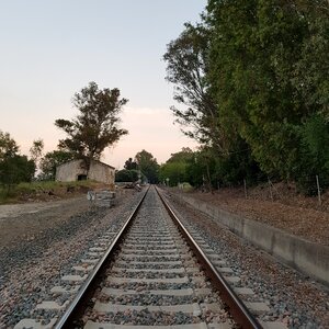 Rail path holiday photo