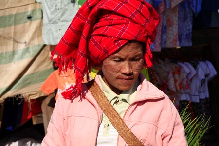 Myanmar inle lake market photo