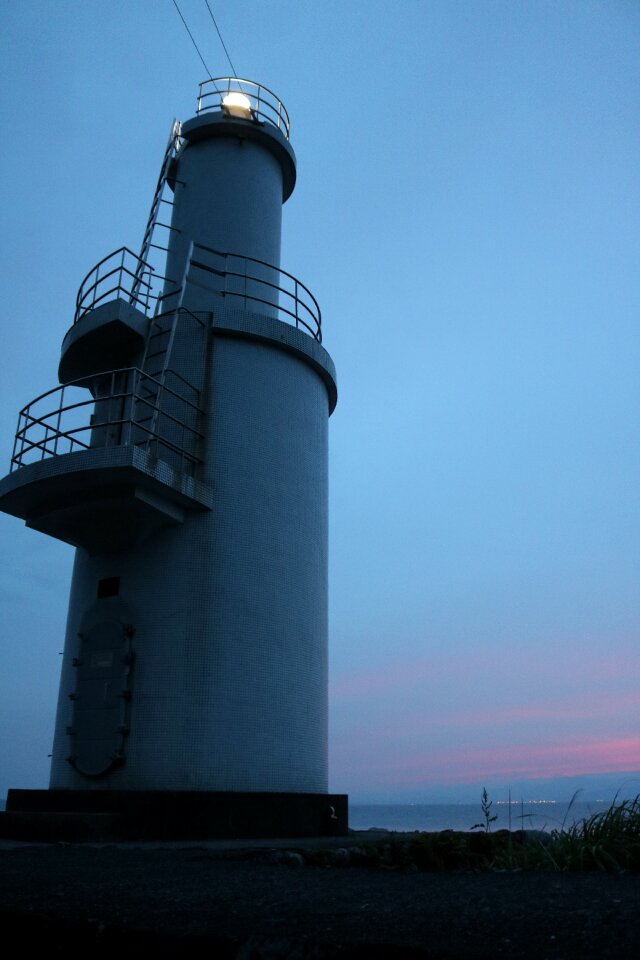 At dusk sky blue