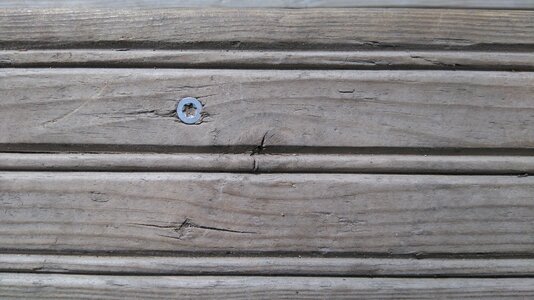 Wood plank nail brown photo