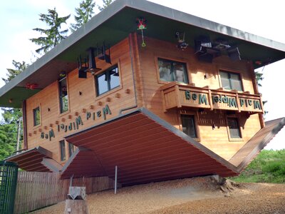 Bavarian forest forest tree top trail house