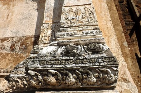 Stucco wat mahathat lopburi lop buri photo