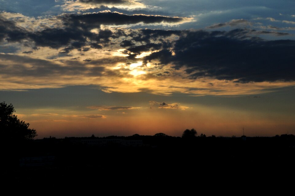 City evening sky photo