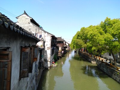 The scenery river the ancient town