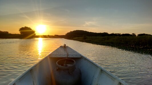 Oiapoque boat sunset