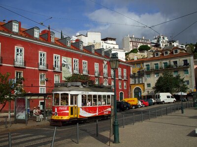 Alfama lisbon tram photo