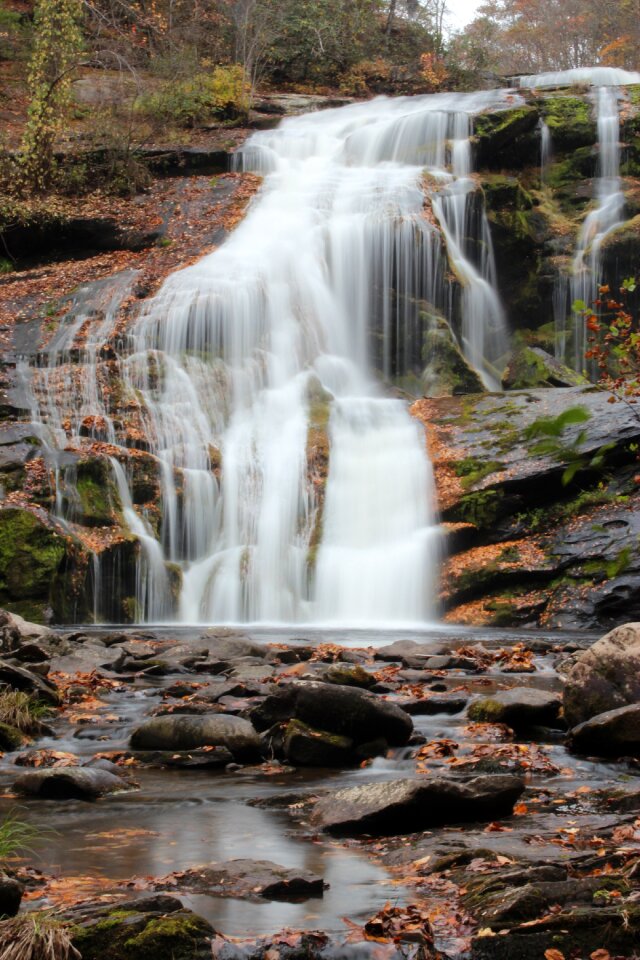 Fall autumn brown waterfall