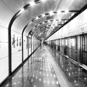 Beijing metro the station road photo