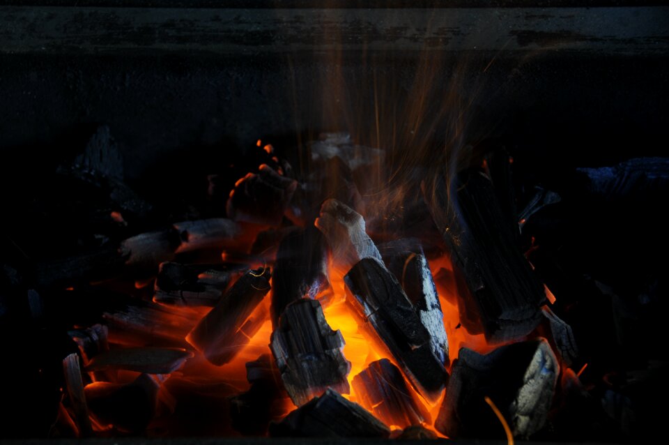 Fire carbon charcoal