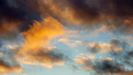 Sky clouds afterglow