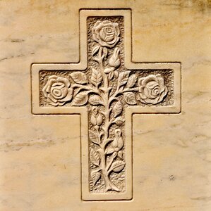 Roses stone tombstone