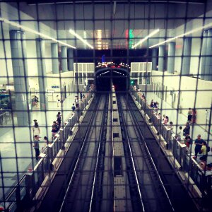Beijing metro west red door
