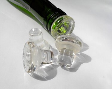 Glass bottle wine photo